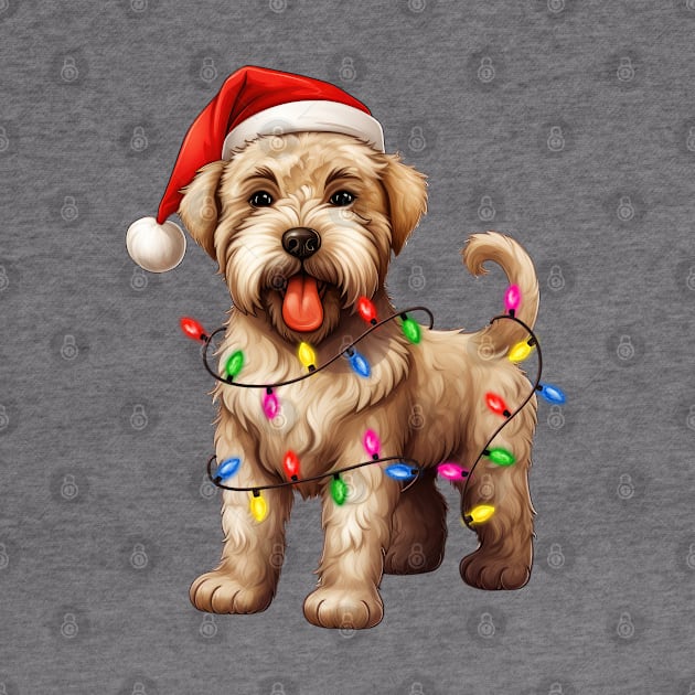 Christmas Soft Coated Wheaten Terrier by Chromatic Fusion Studio